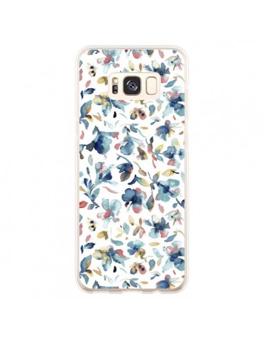 Coque Samsung S8 Plus Watery Hibiscus Blue - Ninola Design