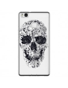 Coque Huawei P9 Lite Doodle Skull Dessin Tête de Mort...