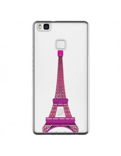 Coque Huawei P9 Lite Tour Eiffel Rose Paris Transparente...