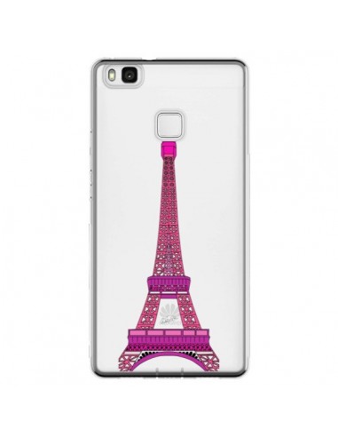 Coque Huawei P9 Lite Tour Eiffel Rose Paris Transparente - Asano Yamazaki