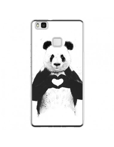 Coque Huawei P9 Lite Panda Amour All you need is love - Balazs Solti