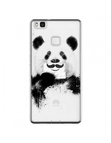 Coque Huawei P9 Lite Funny Panda Moustache Transparente - Balazs Solti