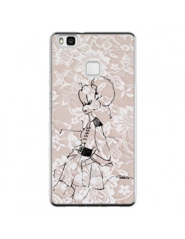 Coque Huawei P9 Lite Croquis Dentelle Femme Fashion Mode - Cécile