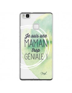 Coque Huawei P9 Lite Je suis une Maman trop Géniale Vert...