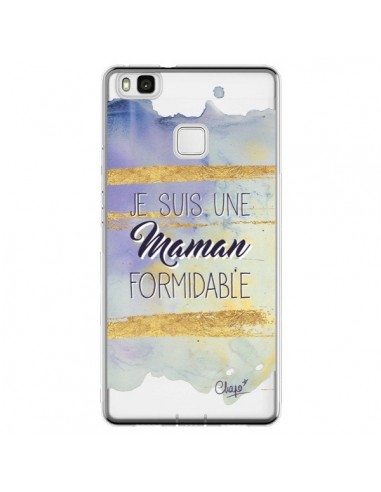 Coque Huawei P9 Lite Je suis une Maman Formidable Violet Transparente - Chapo