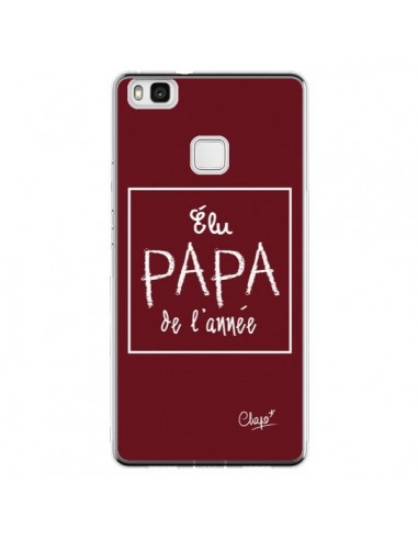 Coque Huawei P9 Lite Elu Papa de l'Année Rouge Bordeaux - Chapo