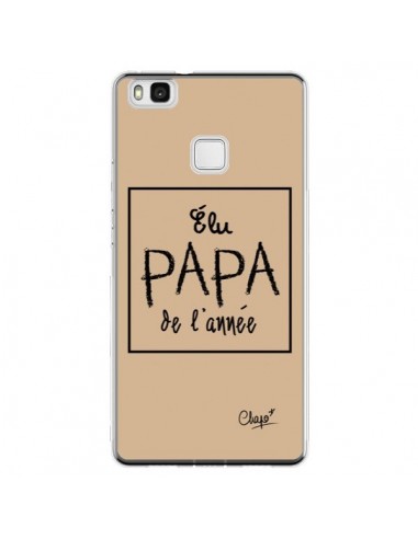 Coque Huawei P9 Lite Elu Papa de l'Année Beige - Chapo