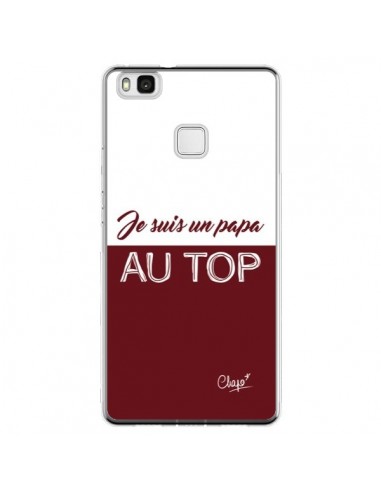 Coque Huawei P9 Lite Je suis un Papa au Top Rouge Bordeaux - Chapo