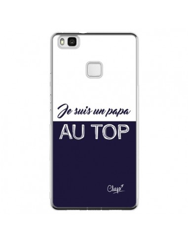 Coque Huawei P9 Lite Je suis un Papa au Top Bleu Marine - Chapo