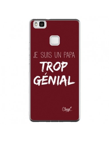 Coque Huawei P9 Lite Je suis un Papa trop Génial Rouge Bordeaux - Chapo