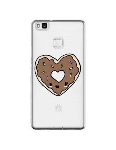 Coque Huawei P9 Lite Donuts Heart Coeur Chocolat Transparente - Claudia Ramos