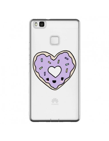 Coque Huawei P9 Lite Donuts Heart Coeur Violet Transparente - Claudia Ramos