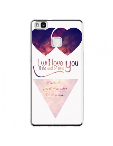 Coque Huawei P9 Lite I will love you until the end Coeurs - Eleaxart