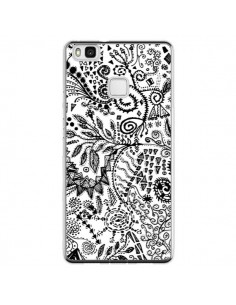 Coque Huawei P9 Lite Azteque Blanc et Noir - Eleaxart