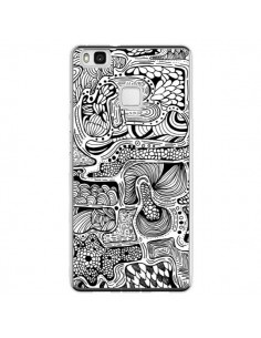 Coque Huawei P9 Lite Reflejo Reflet Noir et Blanc - Eleaxart