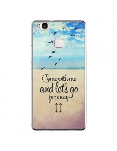 Coque Huawei P9 Lite Let's Go Far Away Beach Plage - Eleaxart