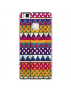 Coque Huawei P9 Lite Mexican Triangle Aztec Azteque -...