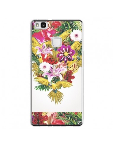 Coque Huawei P9 Lite Parrot Floral Perroquet Fleurs - Eleaxart