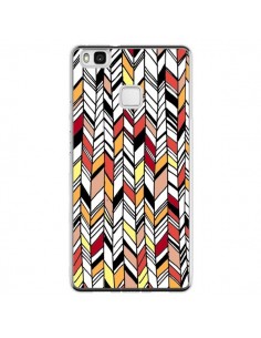 Coque Huawei P9 Lite Graphic Azteque Rouge Orange -  Léa...