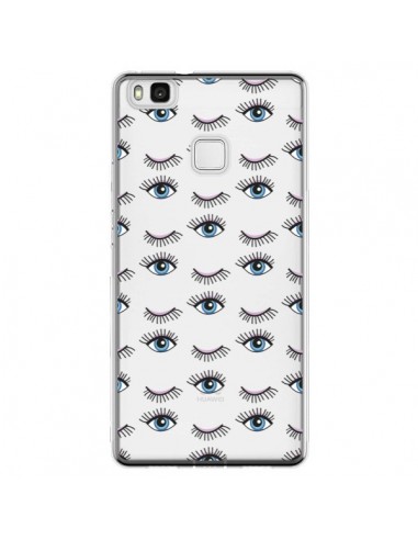 Coque Huawei P9 Lite Eyes Oeil Yeux Bleus Mosaïque Transparente -  Léa Clément