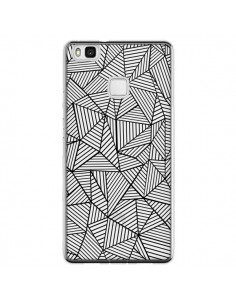 Coque Huawei P9 Lite Lignes Grilles Triangles Full Grid...