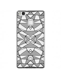 Coque Huawei P9 Lite Lignes Miroir Grilles Triangles Grid...