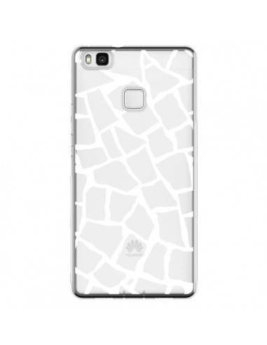 Coque Huawei P9 Lite Girafe Mosaïque Blanc Transparente - Project M