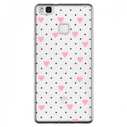 Coque Huawei P9 Lite Point Coeur Rose Pin Point Heart...