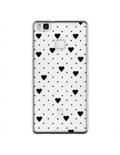 Coque Huawei P9 Lite Point Coeur Noir Pin Point Heart...