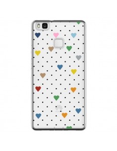 Coque Huawei P9 Lite Point Coeur Coloré Pin Point Heart...