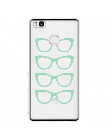 Coque Huawei P9 Lite Sunglasses Lunettes Soleil Mint Bleu Vert Transparente - Project M