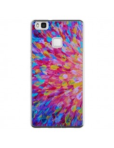 Coque Huawei P9 Lite Fleurs Bleues Roses Splash - Ebi...