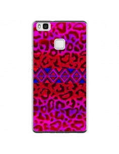 Coque Huawei P9 Lite Tribal Leopard Rouge - Ebi Emporium