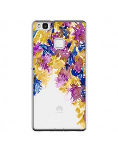 Coque Huawei P9 Lite Cascade Florale Transparente - Ebi...
