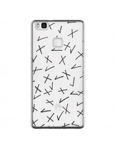 Coque Huawei P9 Lite Cross Croix Check Transparente - Ebi...