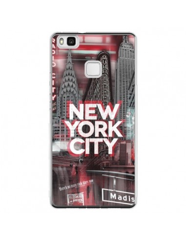 Coque Huawei P9 Lite New York City Rouge - Javier Martinez