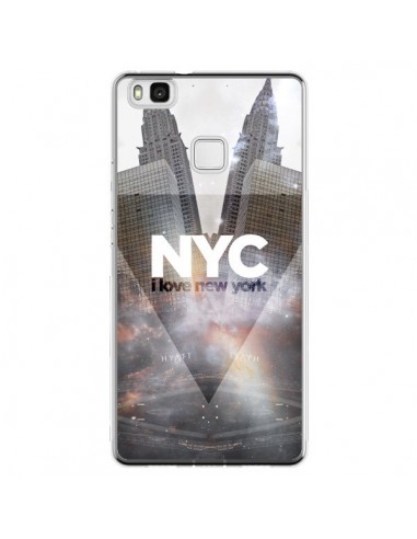 Coque Huawei P9 Lite I Love New York City Gris - Javier Martinez