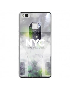 Coque Huawei P9 Lite I Love New York City Gris Vert -...