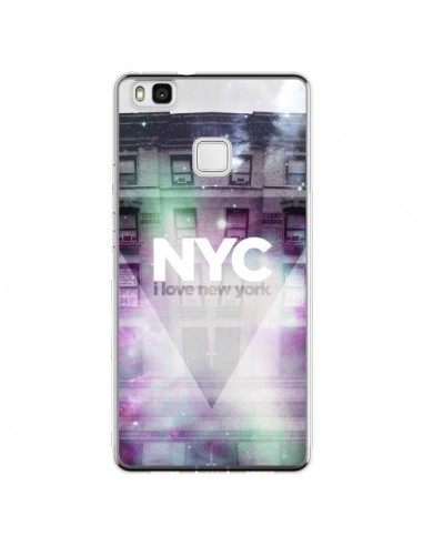 Coque Huawei P9 Lite I Love New York City Violet Vert - Javier Martinez