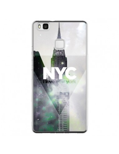 Coque Huawei P9 Lite I Love New York City Gris Violet Vert - Javier Martinez