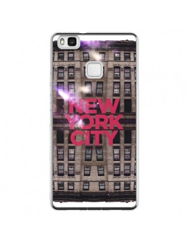 Coque Huawei P9 Lite New York City Buildings Rouge - Javier Martinez
