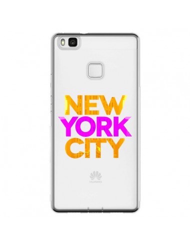 Coque Huawei P9 Lite New York City NYC Orange Rose Transparente - Javier Martinez