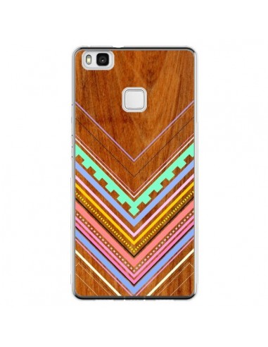 Coque Huawei P9 Lite Azteque Arbutus Pastel Bois Aztec Tribal - Jenny Mhairi