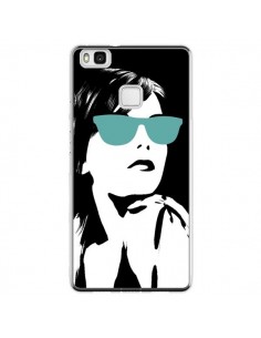 Coque Huawei P9 Lite Fille Lunettes Bleues - Jonathan Perez