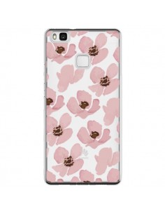 Coque Huawei P9 Lite Fleurs Roses Flower Transparente -...