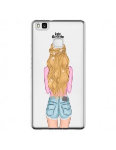 Coque Huawei P9 Lite Blonde Don't Care Transparente -...