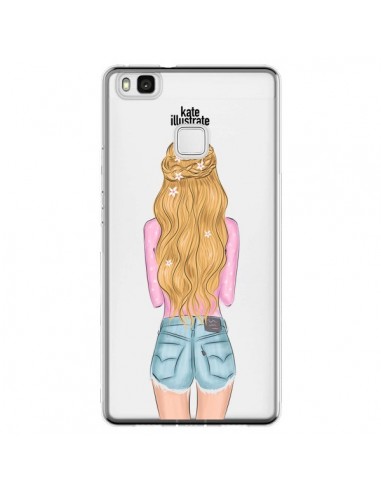 Coque Huawei P9 Lite Blonde Don't Care Transparente - kateillustrate