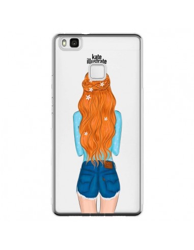 Coque Huawei P9 Lite Red Hair Don't Care Rousse Transparente - kateillustrate