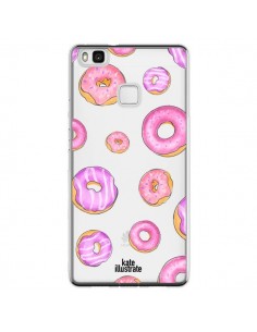Coque Huawei P9 Lite Pink Donuts Rose Transparente -...