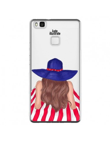 Coque Huawei P9 Lite Beah Girl Fille Plage Transparente - kateillustrate